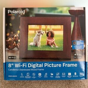 Polaroid 8" Touchscreen Digital Picture Frame - Distressed Wood